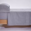 10xdiez Juego De Sábanas Algodón Percal 200 Hilos Gris  | (cama 150 Cm - Gris)