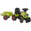 Tractor Correpasillos Claas Axos 310 Con Remolque Verde Falk