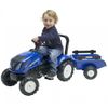Tractor Con Pedales New Holland Con Remolque Azul Falk