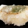 Fluoritis Blanca Y Verde + Cuarzo - Piedra Natural De Francia, Pratclaux, Haute -loire | Mineral De Colección Rara | 183.3 Ct - Certificado De Autenticidad Incluido | 45 X 32 X 25 Mm