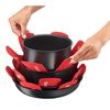 Conjunto De 4 Protectores De Estufa K2203004 38x36x1cm Rojo Tefal