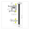 Erard Columna + Soporte De Pared Con Desplazamiento Para Pantalla De 40" A 85" - 048460