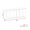 Mueble De Pared Cocina Con Cristal 150, Con Multiples Puertas