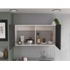 Mueble De Pared Cocina Con Cristal 150, Con Multiples Puertas