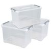 Cajas De Almacenaje Con Tapa 3 Unidades 65l Transparente 240682 Curver