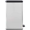 421867  "deco" Slim Pedal Bin 40 L Silver 240640 Curver