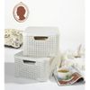 Caja De Almacenaje Con Tapa Style Blanco Crema M 18 L Curver