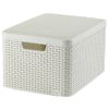 Caja De Almacenamiento Con Tapa Style L Blanco Crema 30 L Curver