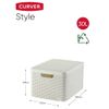 Caja De Almacenamiento Con Tapa Style L Blanco Crema 30 L Curver