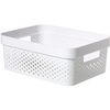 Curver Bin Infinity 11l Dots - Plástico Reciclado - Blanco Curver