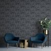 Papel Pintado Onyx Gris Antracita Y Dorado Dutch Wallcoverings