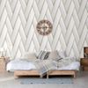 Papel Pintado Geometric Blanco Y Dorado Dutch Wallcoverings