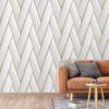 Papel Pintado Geometric Blanco Y Dorado Dutch Wallcoverings