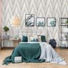 Papel Pintado Geometric Blanco Y Dorado Dutch Wallcoverings