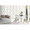 Papel Pintado Geometric Blanco Y Dorado Dutch Wallcoverings