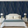 Papel Pintado Geometric Azul Y Dorado Dutch Wallcoverings