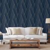 Papel Pintado Geometric Azul Y Dorado Dutch Wallcoverings