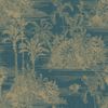 Papel Pintado Tropical Azul Oscuro Y Dorado Dutch Wallcoverings