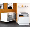 Cuna De Madera Y Mueble Cambiador Blanco 60x120 - Webaby