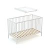 Cama Y Cambiador Para La Habitación Del Bebé En Madera Blanco - Webaby