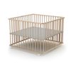 Parque Infantil Plegable De Madera En Madera Haya Cruda 100 X 100 Cm - Webaby