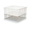 Parque De Madera Fijo De 100 X 100 Blanco  - Webaby