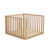 Parque Infantil De Madera Convertible Confort En Madera Haya Barnizada 100 X 100 Cm - At4