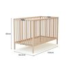 Cuna Plegable En Madera Haya Cruda 60 X 120 Cm - Webaby