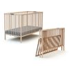 Cama De Bebé Plegable De Madera En Madera Haya Cruda - Webaby