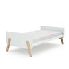 Cuna De Madera Evolutiva De 70 X 140 Cm Haya Blanca Y Barnizada 70x140 - At4