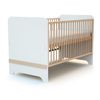 Cuna Convertible Carrousel En Madera Blanco Y Haya 70 X 140 Cm - At4