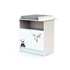 Cambiador De 2 Puertas Panda En Madera Blanco - Webaby