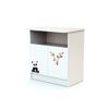 Cambiador De 2 Puertas Panda En Madera Blanco - Webaby