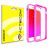 Actecom Funda Carcasa Bumper Para Iphone 6 Plus 5,5" Rosa Fucsia Trasera Transparente