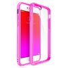 Actecom Funda Carcasa Bumper Para Iphone 6 Plus 5,5" Rosa Fucsia Trasera Transparente