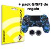 Actecom Funda Carcasa + Grip Silicona Camuflaje Azul Mando Sony Ps4 Playstation 4