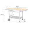 Cook'in Garden - Carrito Para Plancha De Madera Y Metal Grandi Xl