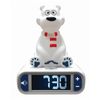 Lexibook Despertador Oso Polar, Luz Intermitente, Reloj, Despertador Para Niños Y Niñas, Snooze, Blanco, Rl800pb