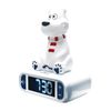 Lexibook Despertador Oso Polar, Luz Intermitente, Reloj, Despertador Para Niños Y Niñas, Snooze, Blanco, Rl800pb
