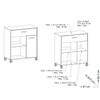 Mueble Microondas Melamina Miroytengo 90x40x81 Cm- Roble Y Blanco