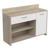 Mueble Cocina Aroma Melamina Miroytengo 90x40x123 Cm - Blanco Y Roble