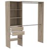 Kit De Armario 2 Barras Colgadoras Liam Columna Habitación Dormitorio Vestidor 205x185x44cm