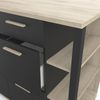 Buffet Cocina Atelier En Color Roble Kronberg Y Negro Mate 1p Y 3c 92x120x60 Cm