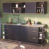 Buffet Cocina Atelier En Color Roble Kronberg Y Negro Mate 1p Y 3c 92x120x60 Cm