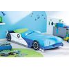 Cama Infantil Grand Prix Extensible Color Azul Forma Coche Habitación Dormitorio 90x190 O 90x200 Cm