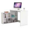 Mesa Escritorio Con Estantería Baja Blanca Estudio Despacho Ordenador O Dormitorio Juvenil 2 Montajes