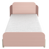 Cama Juvenil Jade Melamina Miroytengo 90x190 Cm - Blanco Y Rosa Mate