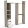 Armario Abierto, Vestidor Gontran 3 Cajones 214x141x205 Cm Color Blanco  Venta-unica con Ofertas en Carrefour