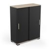 Mueble Auxilia Miroytengo 80x102x36 Cm - Negro Y Roble