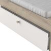 Cama De Matrimonio Life 135/140x190/200 Cm - Roble Y Blanco